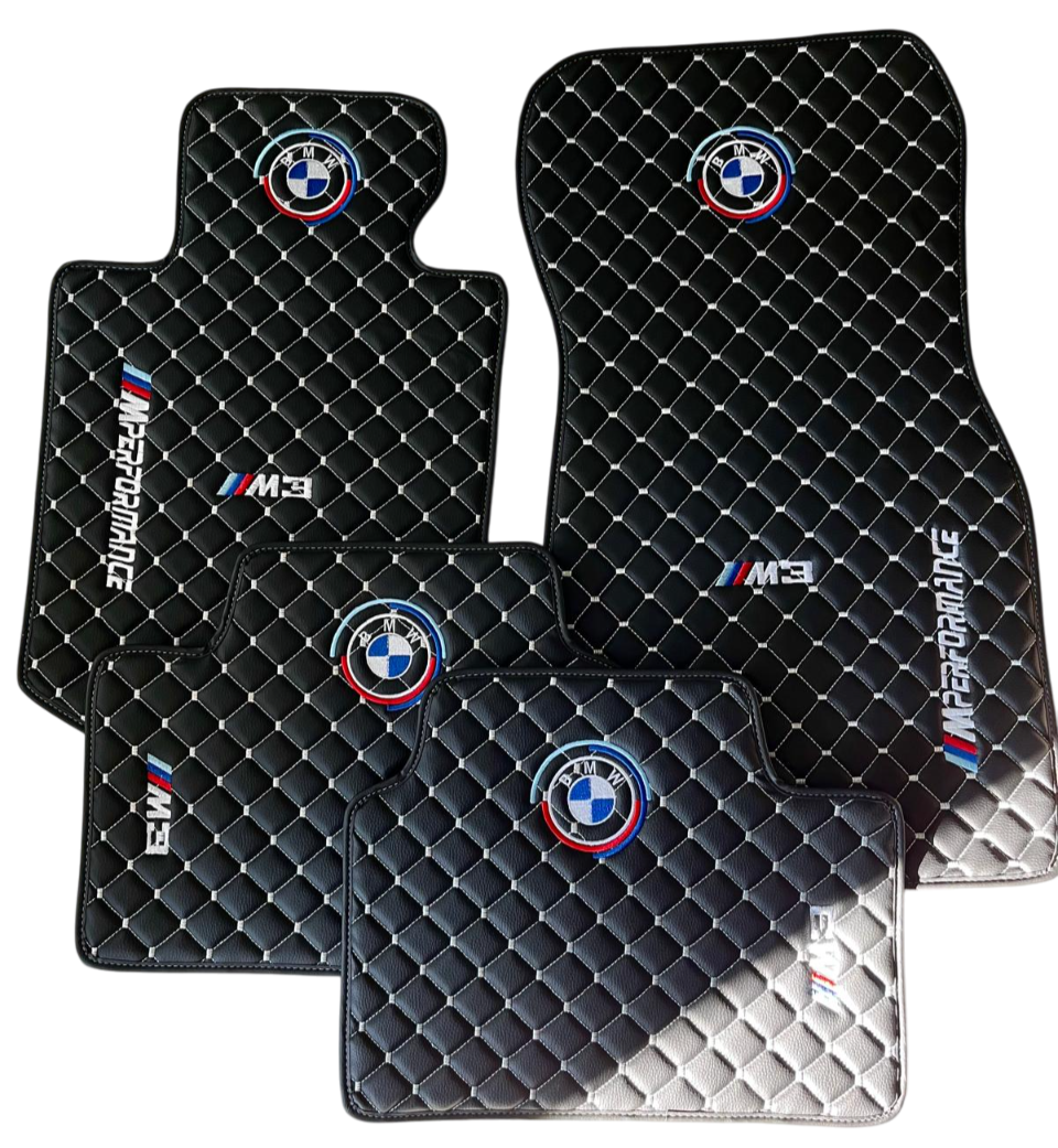 Leather Floor Mats For BMW, For BMW M3 M4 M5 Leather Floor Mats