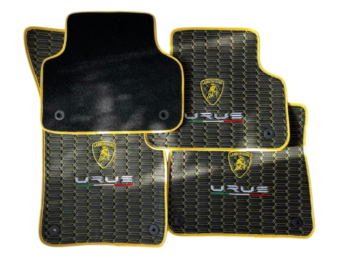 Leather Floor Mats For Lamborghini Urus, For Urus Leather Floor Mats