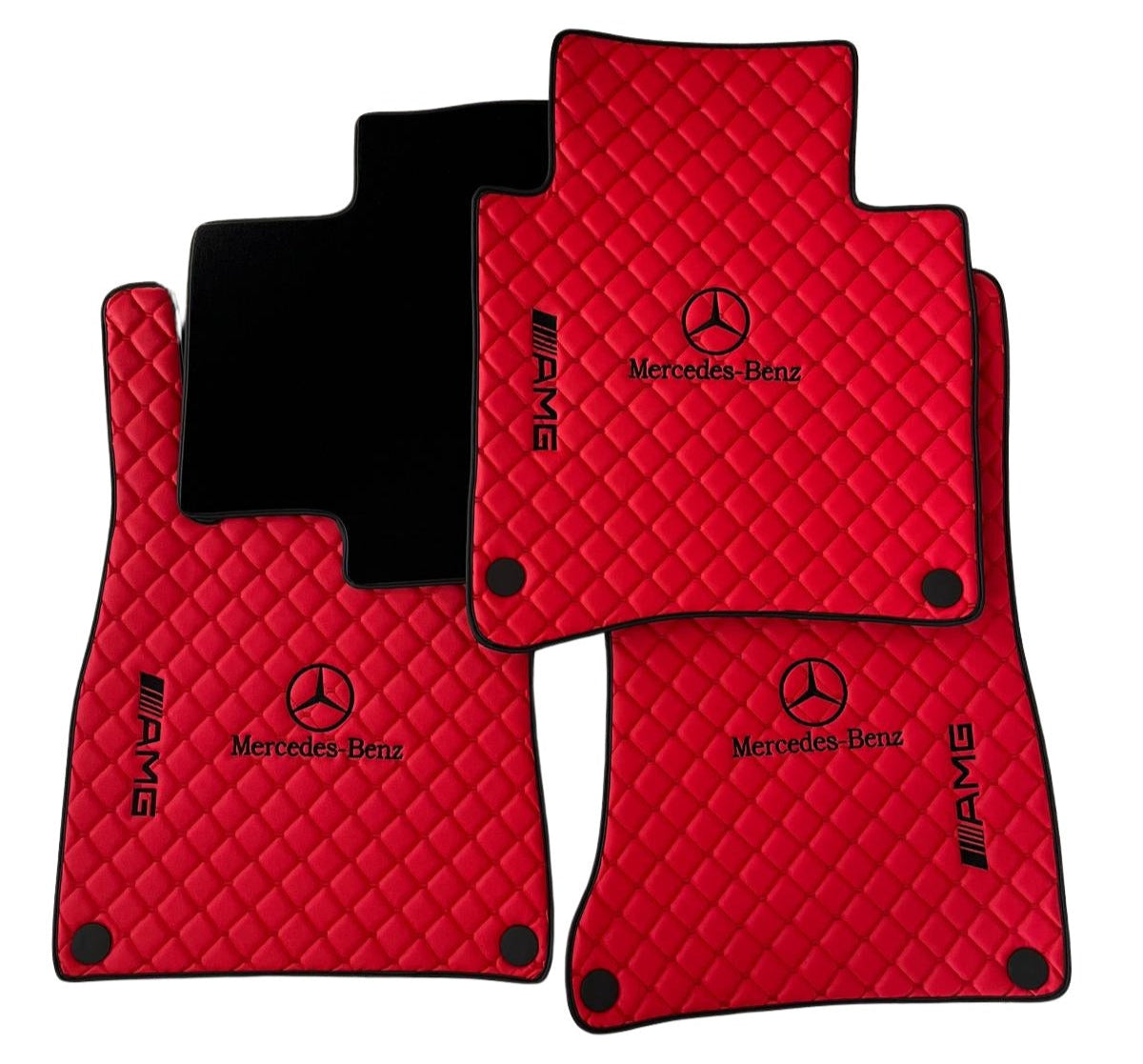 Leather Floor Mats For Mercedes Benz, For AMG Leather Floor Mats